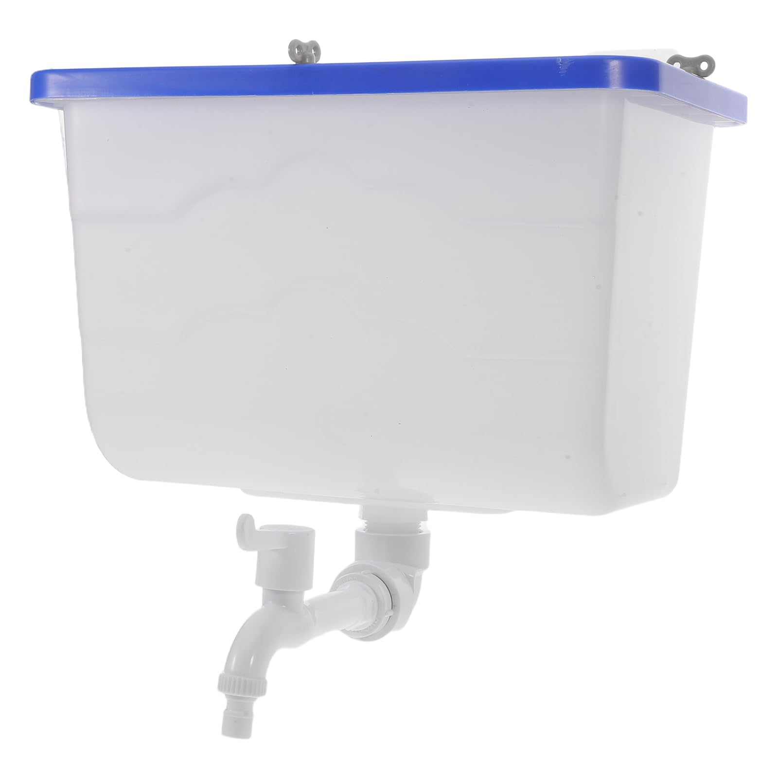 Uonlytech Kunststoff Wandwassertank 12,5l für Badezimmer mit Wasserhahn Wandmontiert Platzsparend im Retro Stil für Ältere Badezimmereinrichtungen Zufällige Farbe