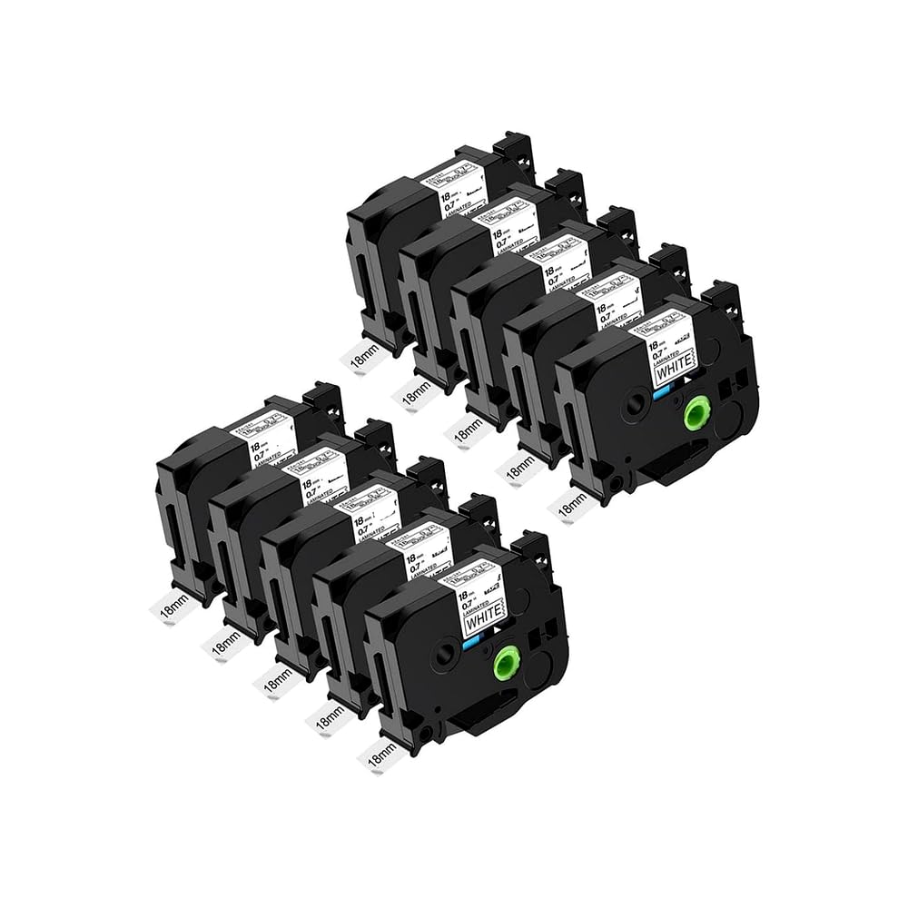 Confezione da 5 compatibili con nastro TZ laminato da 18 mm TZe-241