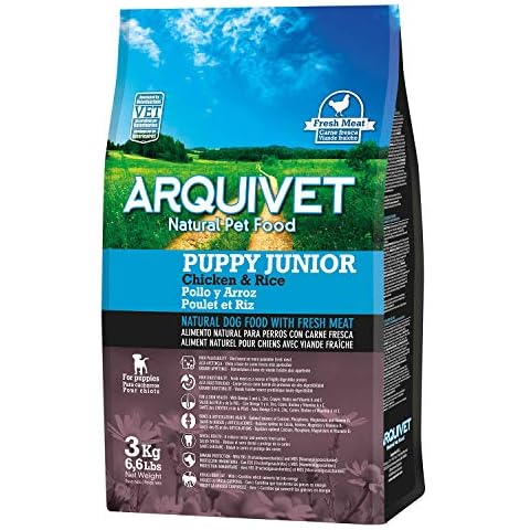 Pienso Premium Natural para Cachorros Arquivet Puppy Junior Pollo y Arroz 3 kg Cover