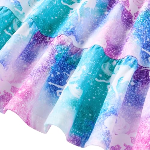 Image of Vieille Toddler Girls Summer Dress Ruffle Casual Beach Sundress 2-8 Years