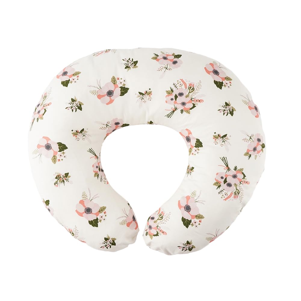 Bunnikins & Clover Cotton Breastfeeding Nursing Pillow with Removable Cover, Nursing and Infant Support Pillow and Positioner for 0-12 Months, Multifunctional Support Cushion for Travel