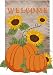 Welcome Fall Burlap Garden Flag Sunflowers Pumpkins 12.5" x 18" Briarwood Lane