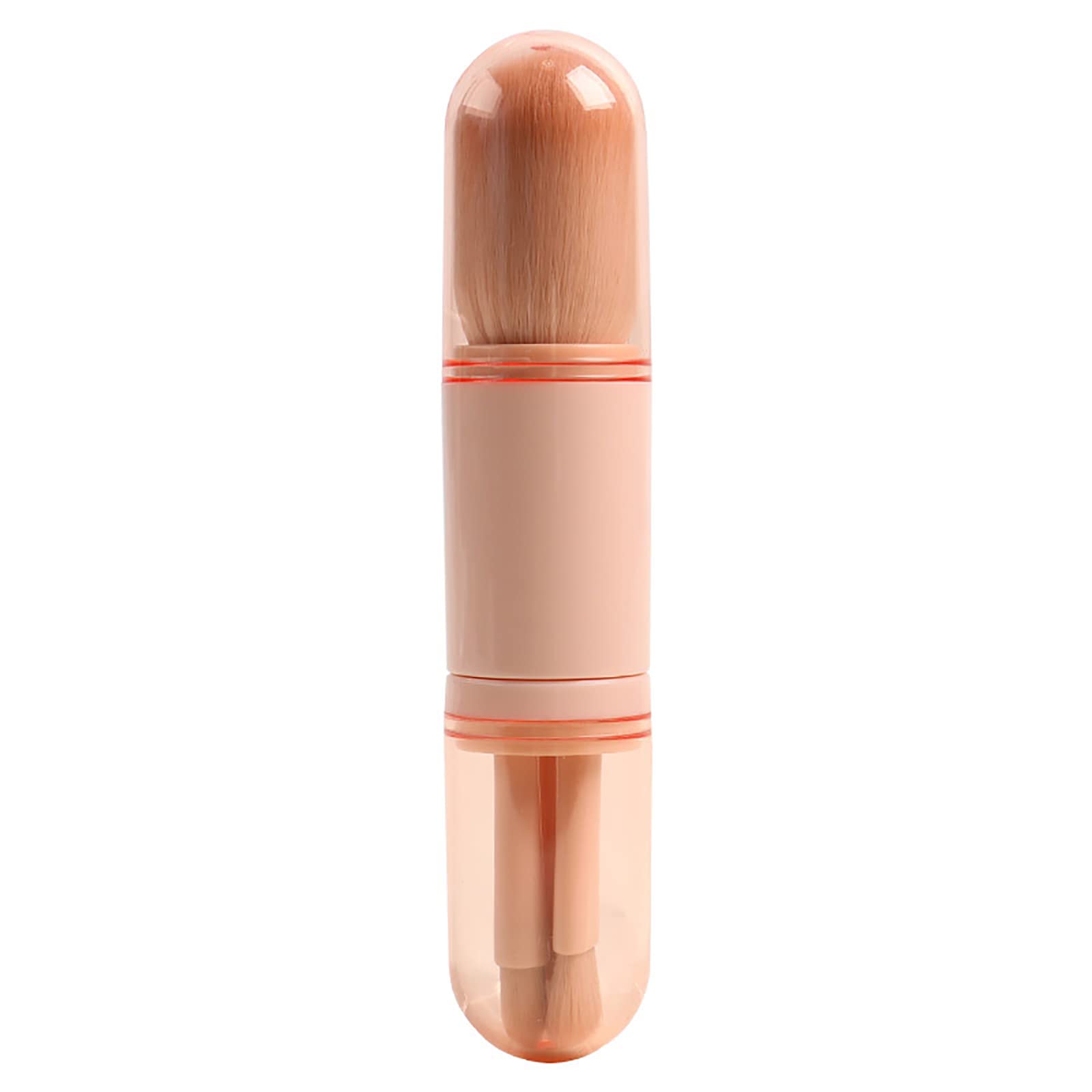 Pennello per Il Trucco, 4 in 1 Pennello Portatile da Viaggio Retrattile per Viso, Fard, Correttore, Ombretto Pennello per Fondotinta Cosmetici di Bellezza