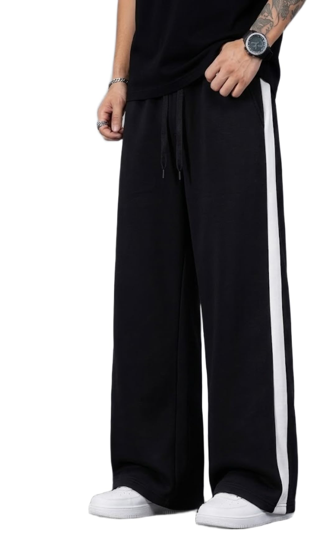 dockstreet Track Pant for Men || Baggy Fit || Track Pants || Full Elastic Jogger Track Pant || 100% Cotton-picture-23