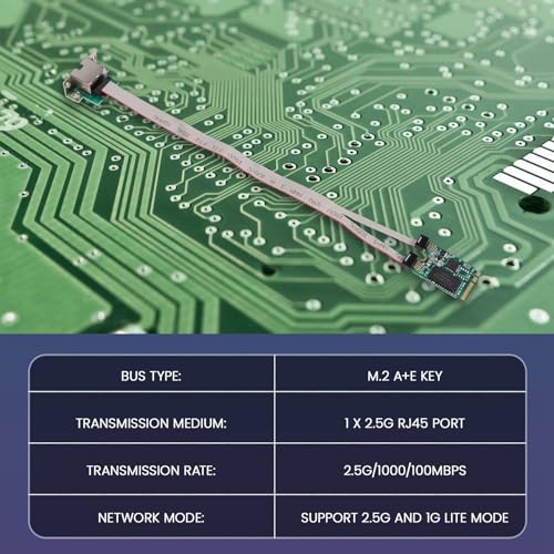 M.2 A+E KEY 2.5G Ethernet LAN Card RTL8125B Industrial Control Network Card PCI Express Network Adapter Verde Modelo 500297556 miniatura 3
