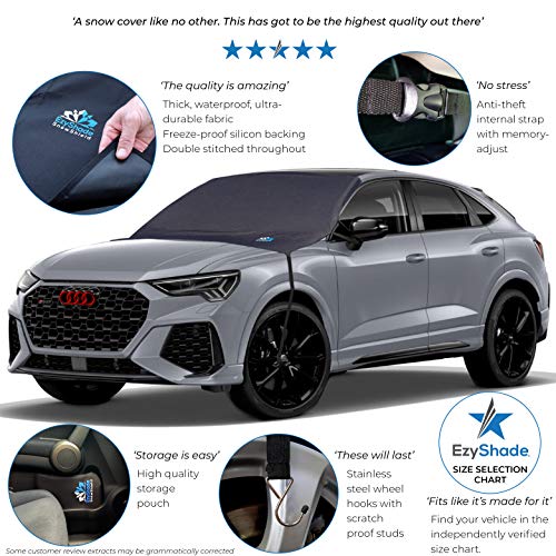 image for EzyShade Windshield Snow Cover + Bonus Item. See Size-Chart with Your 