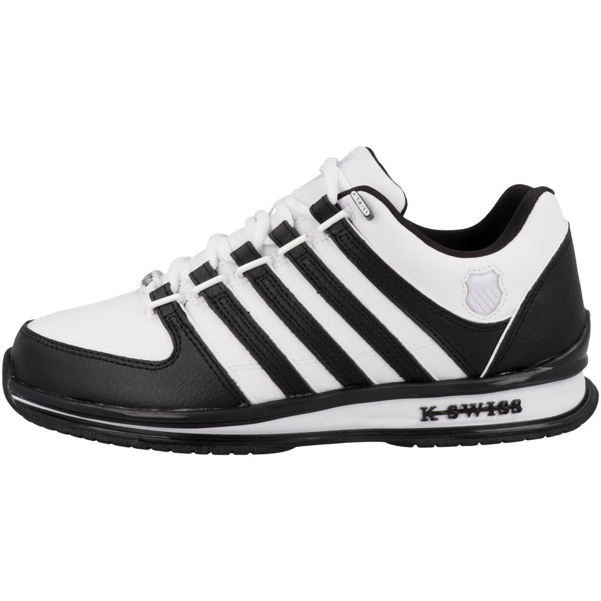 K-Swiss Men's Rinzler Sneaker, White/White/Black, 10 UK