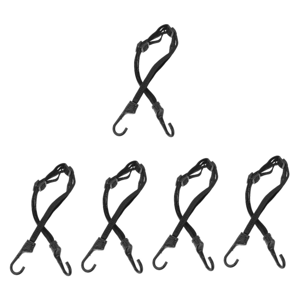 ULTECHNOVO 5pezzi Corda Elastica Bungee Con Ganci Per e Caschi Fissaggio Sicuro Per Bagagli Corda Resistente Accessorio Versatile Per Trasporto e Sicurezza