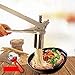 Produktbild MUUZONING Nudelmaschine Fruchtpresse Manuell, Multi-Funktions Küche Zubehör Edelstahl Pasta Presse Hausgemachtes Essen Spaghetti Kartoffelpüree eispresse Gemüsesaftpresse mit 7 Nudel Mould #3