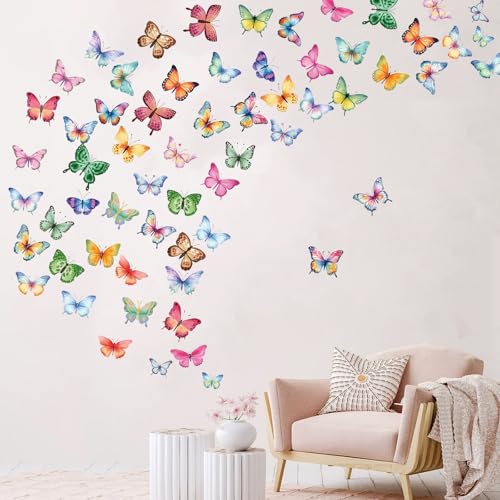 Vinilos decorativos de mariposas en 8 hojas miniatura 4