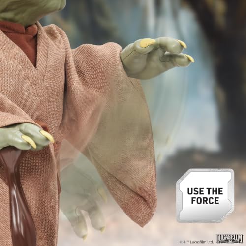 WOW! Stuff Star Wars Yoda Puppetronic by RealFX | 17in+ Interactive Animatronic Puppet Over 120 Sounds & Actions, Realistic Skin, Moving Eyes, Mouth, Ears & Head | Premium Jedi Robe | For fans ages 8+ by WOW! STUFF - Used condition - Image 7