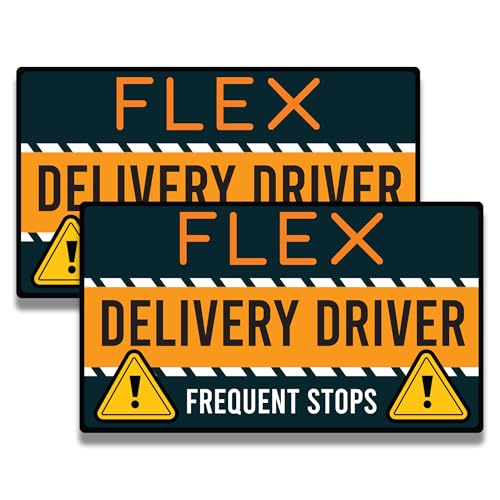 Image of Magnet Me Up Flex Delivery Driver Automotive Magnet Decal, 2 Pack, 8x4.5 inches, Automotive Magnet for Car, Truck, SUV, Vehicle Safety Sign for Flex Delivery Driver, Crafted in USA