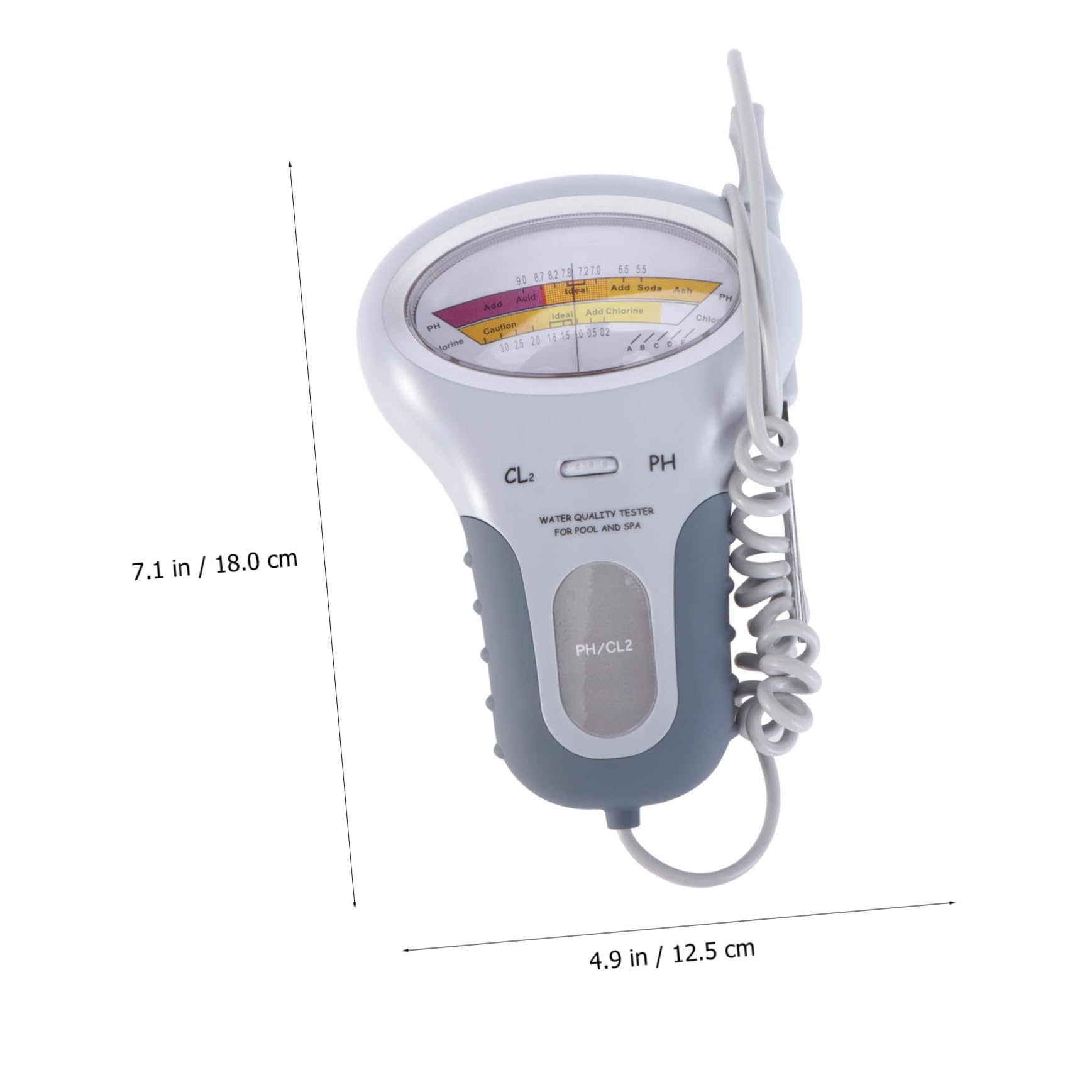 Medidor de Ph Digital para Piscina y Spa, Plástico Blanco