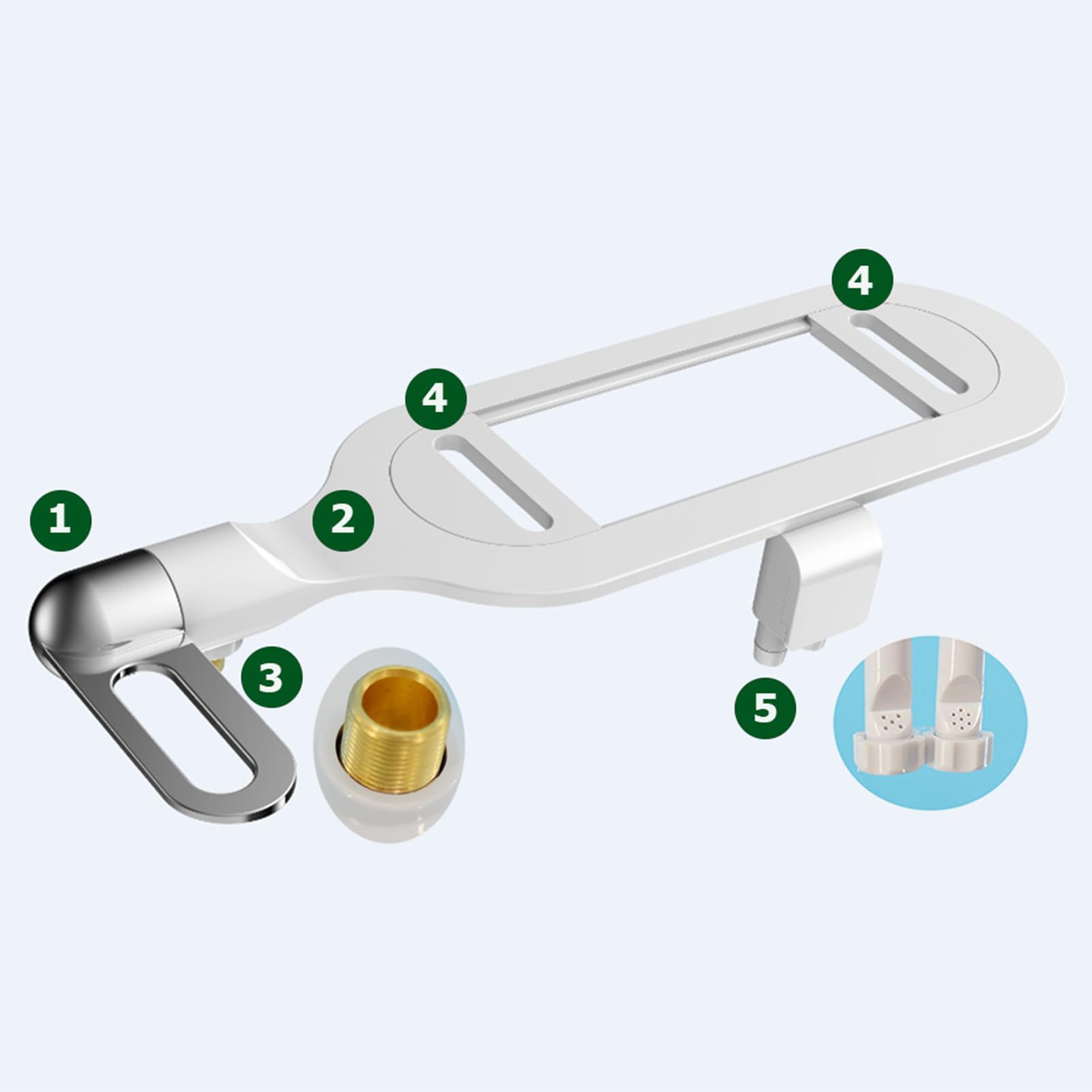 Nonctric bidet opryskiwacz do toalety higiena podwójna dysza myjka ciśnieniowa woda inteligentny dom łazienka bidet atakent