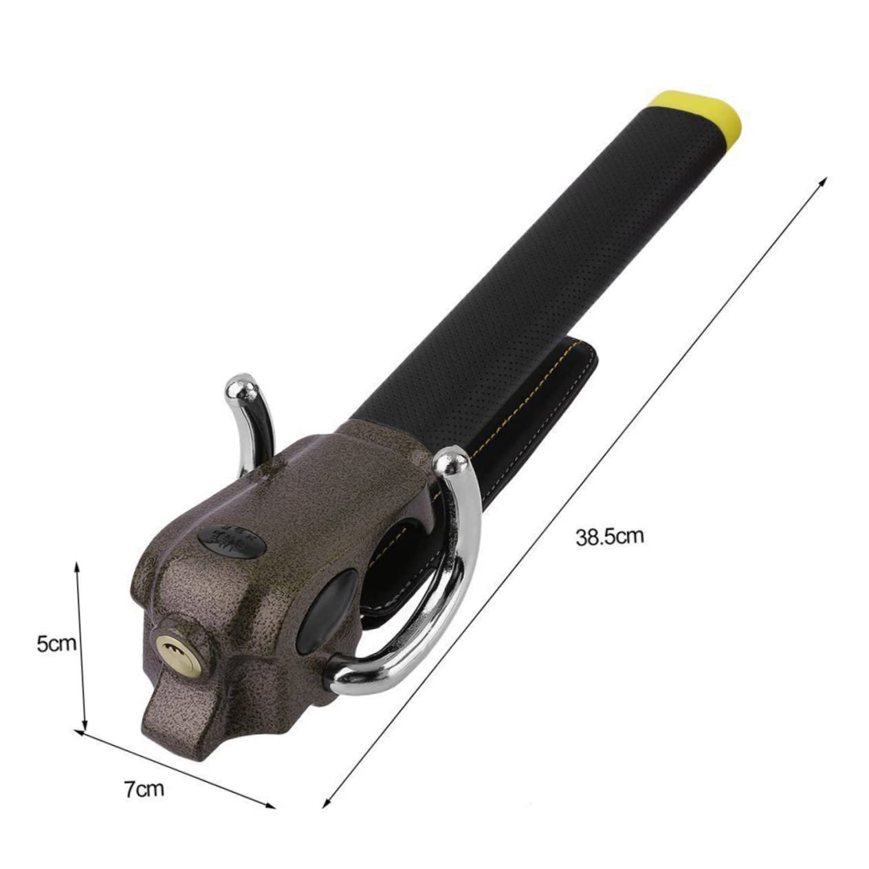 Happyyami Aluminum Alloy Theft Lock Foldable Car Lock with Design for Enhanced Security and Protection Black