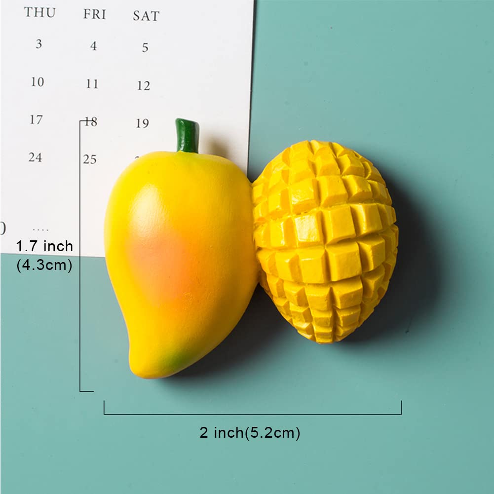 Cute Fruit Refrigerator Magnets 8 PCS Cute Fridge Magnets - Strawberry, Watermelon & Fruit-Themed Decor For Kitchen & Office Fruit Fridge Magnets