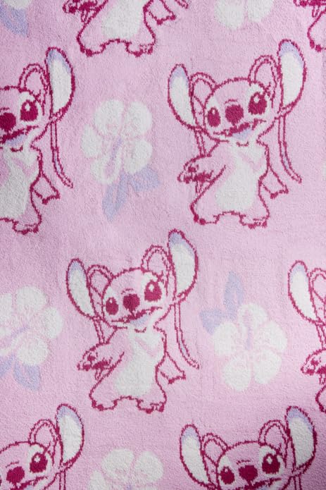 Image of Jay Franco Kids Feather Knit Blanket - 50 inch x 60 inch Inch Soft & Cozy Plush Throw for Bedroom & Couch Decor, Official Licensed Product, Pink - Lilo and Stitch