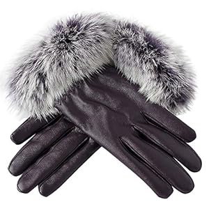 BJTYHT Elegante Damen Lederhandschuhe Winter