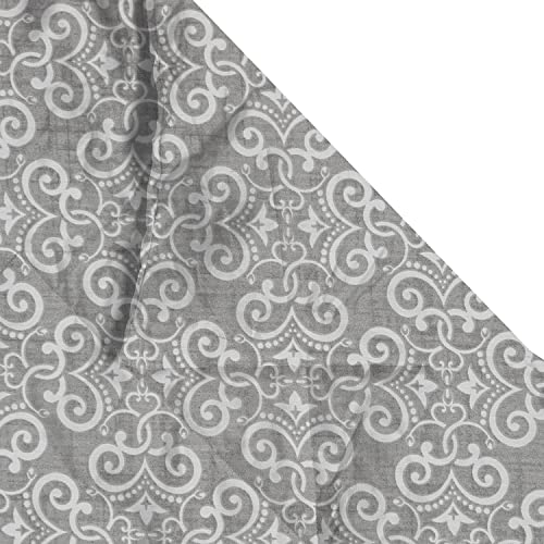 Image of Swayam AC Double Comforter (250 X 225 Cm) | 100% Cotton | 150 GSM | Geometric, Grey | Comes with Protective Health Layer