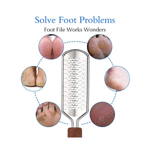 Professional Pedicure Foot File, Colossal Stainless Steel Detachable Foot Scrubber, Hard Skin Removers Pedicure Rasp for Wet and Dry Feet