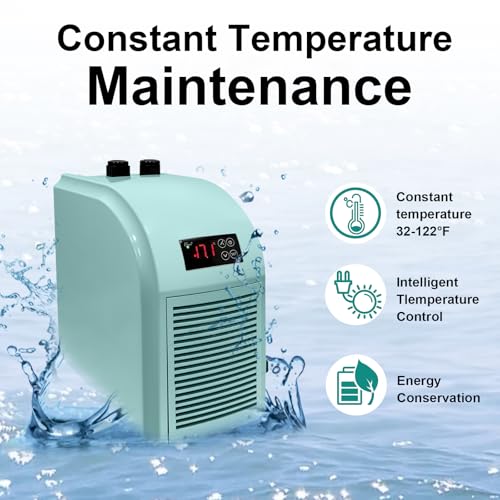 Image of MINI 79 Gallon Aquarium Chiller, Fish Tank Chiller,1 /3 HP Active Aqua Chiller for Axolotl, Aquarium Cooler with LED Display, Pipe, Water Pump