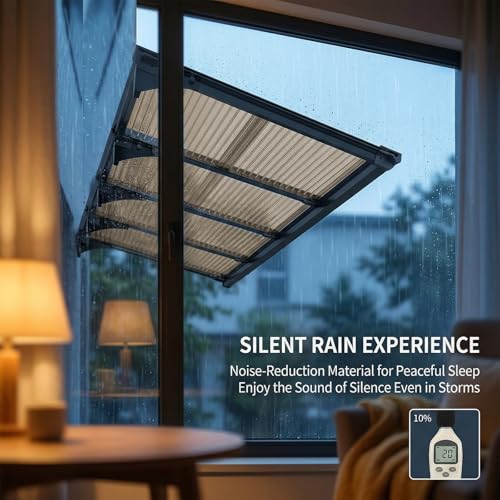 Auvent de fenêtre en polycarbonate renforcé 5mm structure durable - 3