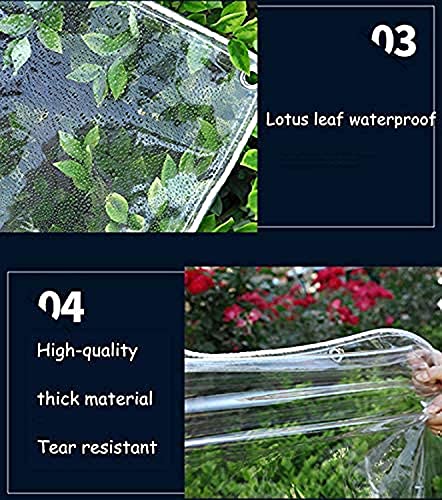 Lona para acampar al aire libre transparente e impermeable de PVC resistente 6