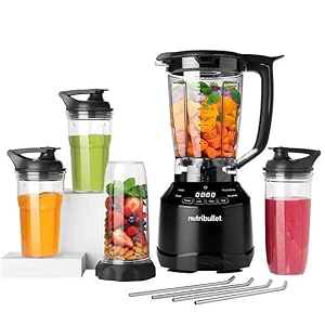 Nutribullet Digital Smart Touch Combo with Single-Serve Cups 1500 Watt Large Capacity Blender