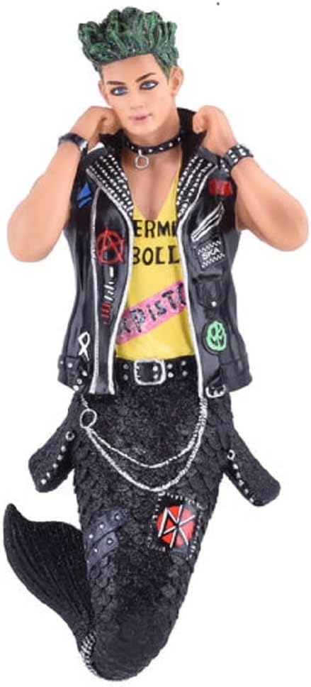 December Diamonds 55-55424 Merman, Punk Rocker Hanging Ornament