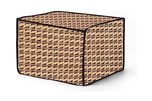 Image of The Furnishing Tree PVC Waterproof Microwave Oven Cover Compatible for Panasonic 27 L Convection NN-CD684BFDG Symmetric Pattern Beige
