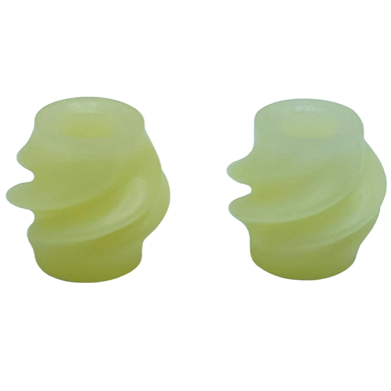 - 2 pcs Glow in The Dark Paracord Beads, Luminous Resin Knife Lanyard Beads, Paracord Accessories Charms for Knife Flashlight Pocket Tools Keychain Bracelet EDC Gears (Light Green in Dark)