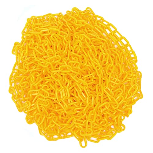 Chaîne décorative jaune plastique pour balisage de sécurité de cour et garage