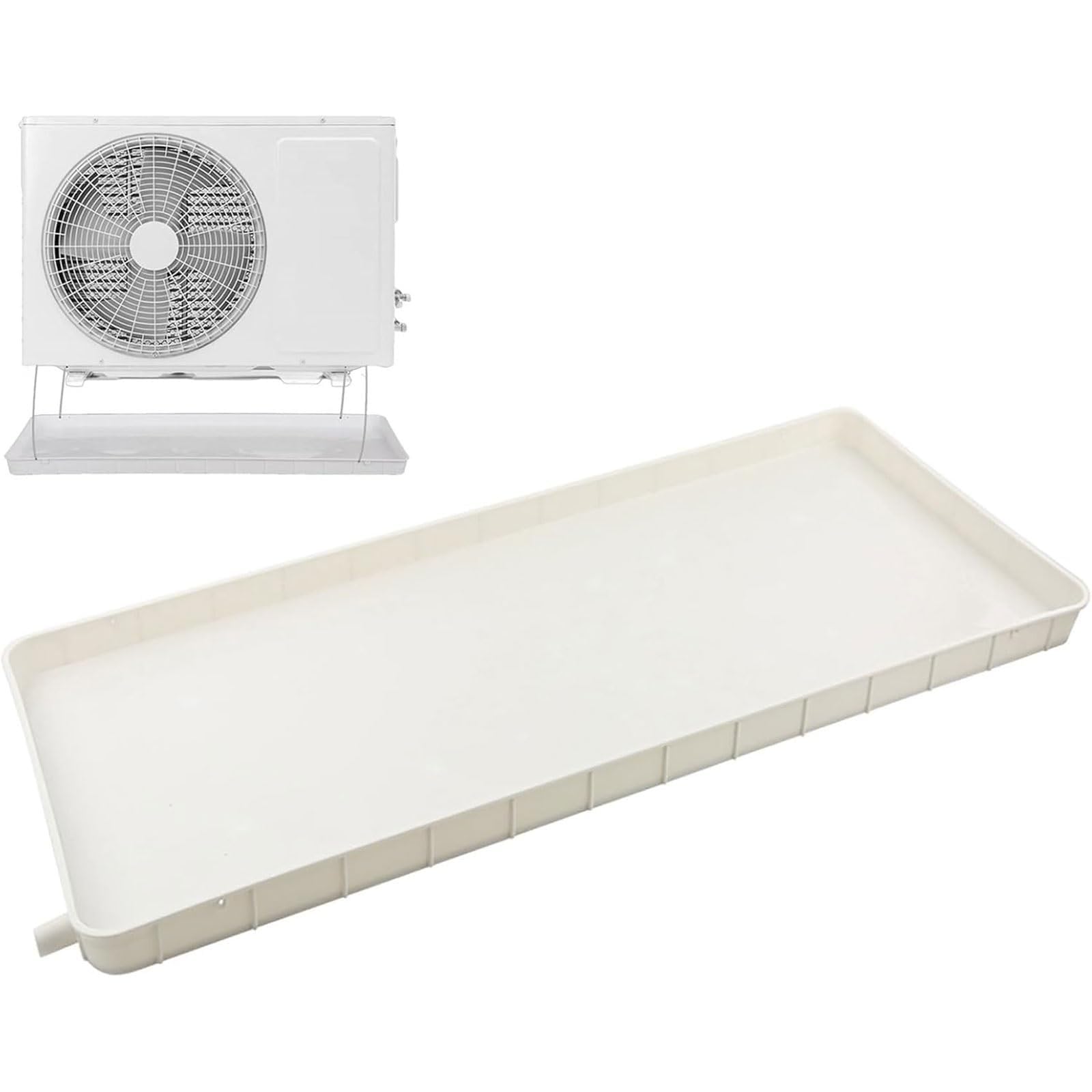 Vassoio antigoccia per condizionatore d'aria con tubo di scarico, vassoio di scarico della condensa, vassoio antigoccia universale in plastica, kit di scarico universale per finestre e condizionatore