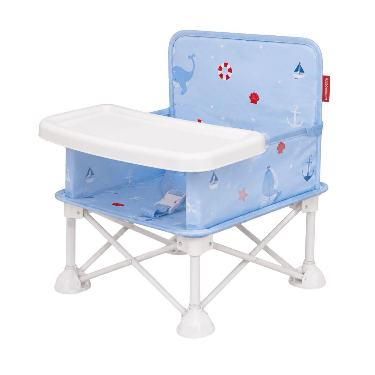 Flamingueo Chaise de Plage Légère - Pliable - pour Bébés - 6-36 Mois - Tissu Polyester et Acier - Imperméable - Sac de Transport Inclus - Bleu