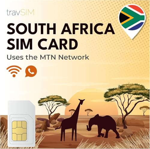 travSIM Südafrika SIM-Karte | Nutzt das MTN-Netz | 100GB Mobile Daten mit 4G-Geschwindigkeit|SIM-Karte für Südafrika kann bis zu 3 Geräte hotspotten. | Gültig für 30 Tage