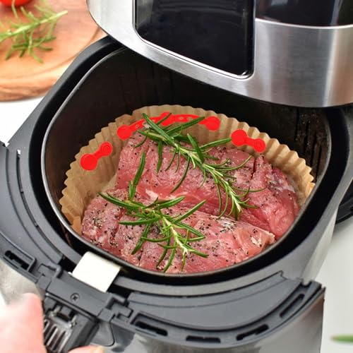 6pcs Magnetische Silikonschnallen für Heißluftfritteusen Airfryer Backpapier Befestigungsschnalle zum Fixieren Papiereinlagen Backpapiereinlagen Verhindert das Verbrennen von Papier (Rot)