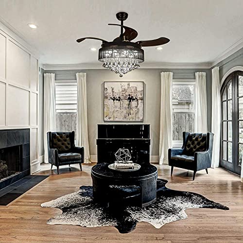 Image of oltao Kingbird Smart Chandelier Ceiling Fan with BLDC Motor, Dimmable 3 Colour LED, Remote and App Control (42 inches)