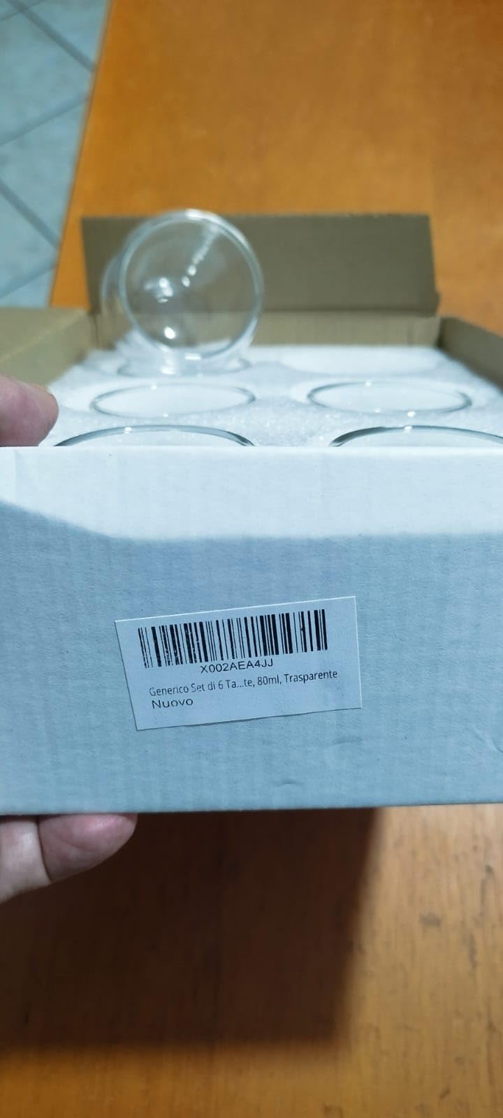 Generico Set di 6 Tazze da Caffè in Vetro Borosilicato a Doppia Parete, 80ml, Trasparente