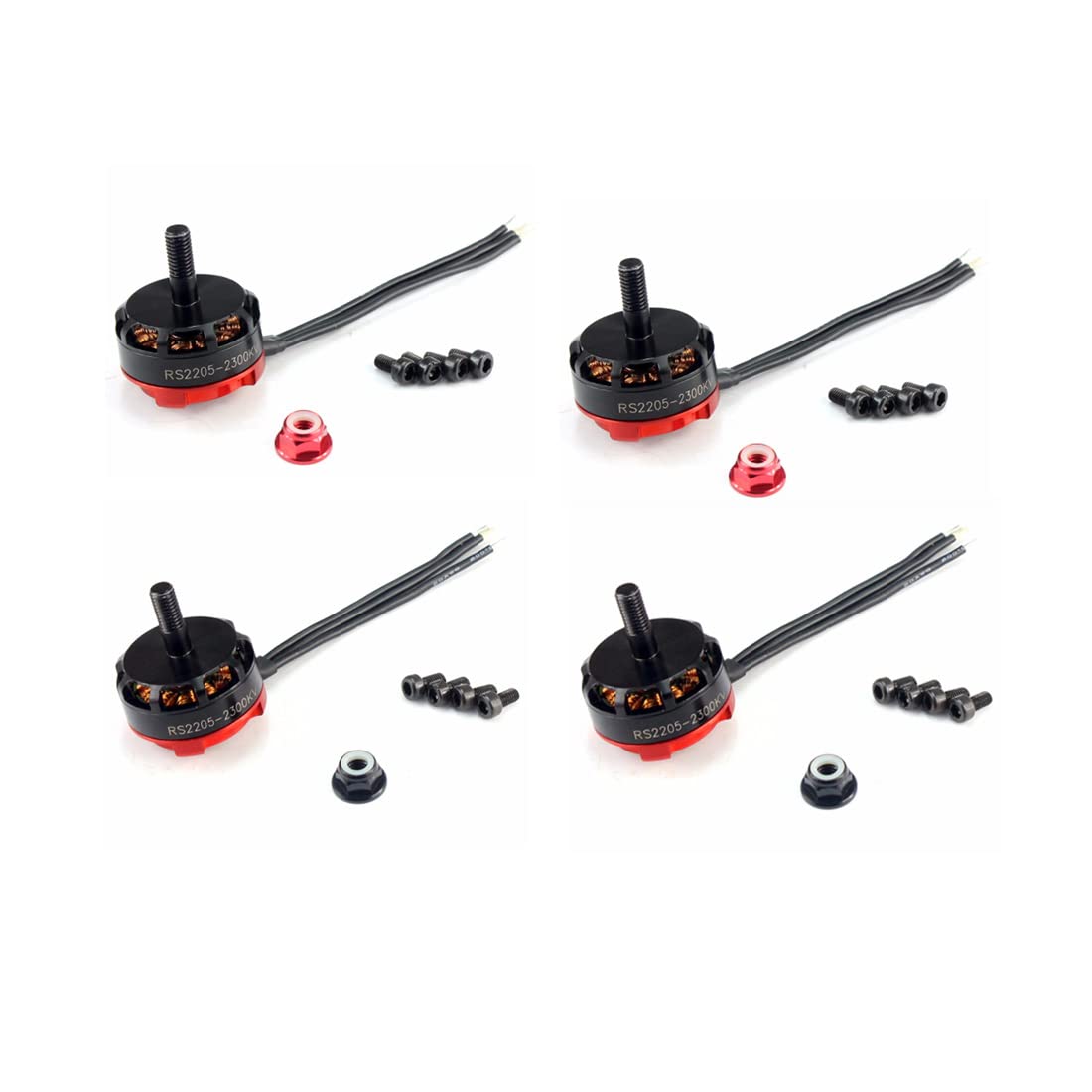 QWinOut RS2205 2300kv RC Racing Drone Motors CW CCW Motore Motore per fai da te Quadcopter FPV RC Aircraft Ricambio (2 pz CCW+2 pz)