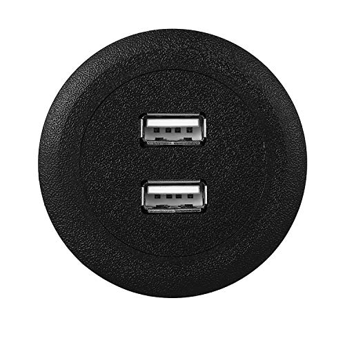 Mini Desktop Power Hub Grommet Desk Outlet Build-in USB Charger Charging Station