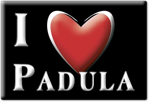 Padula in Salerno, Campania Imanes para nevera Italia Souvenir I Love Gift Calamita (VAR. Negro)