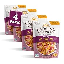 Catalina Crunch Protein Cereal - Sugar Free Breakfast Cereal with 11g of Protein - Gluten Free - Fruity - 8 oz. Bag Pack of 4 Packaging May Vary