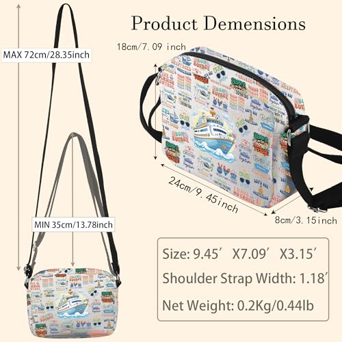 WCGXKO Cruise Survival Kit Crossbody Bag Cruise Travel Gift Cruise Trip Gift Travel Vacation Gift2