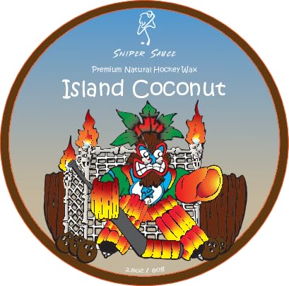 Sniper Sauce Hockey Wax Premium Natural Hockey Stick Wax – Protect Hockey Tape Provide Perfect Tacky Grip for Hockey Stick Tape Protect Hockey Stick Blade from Water Ice and Snow (Island Coconut)