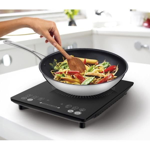 Tefal IH2108 Everyday Slim Induktionskochplatte | 300-2100 Watt | 6 Kochprogramme | Digitalanzeige...