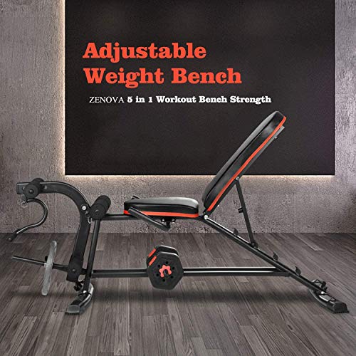 Adjustable Weight Bench - Workout Bench Flat Incline Decline Bench for Strength Training , Exercise Bench with Leg Extension and Curl Fitness Home Gym Equipment