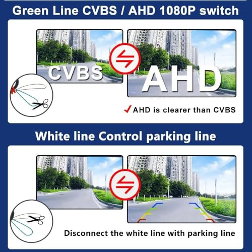 Caméra de recul CVBS 1080P avec trajectoire pour Passat et Golf - 5