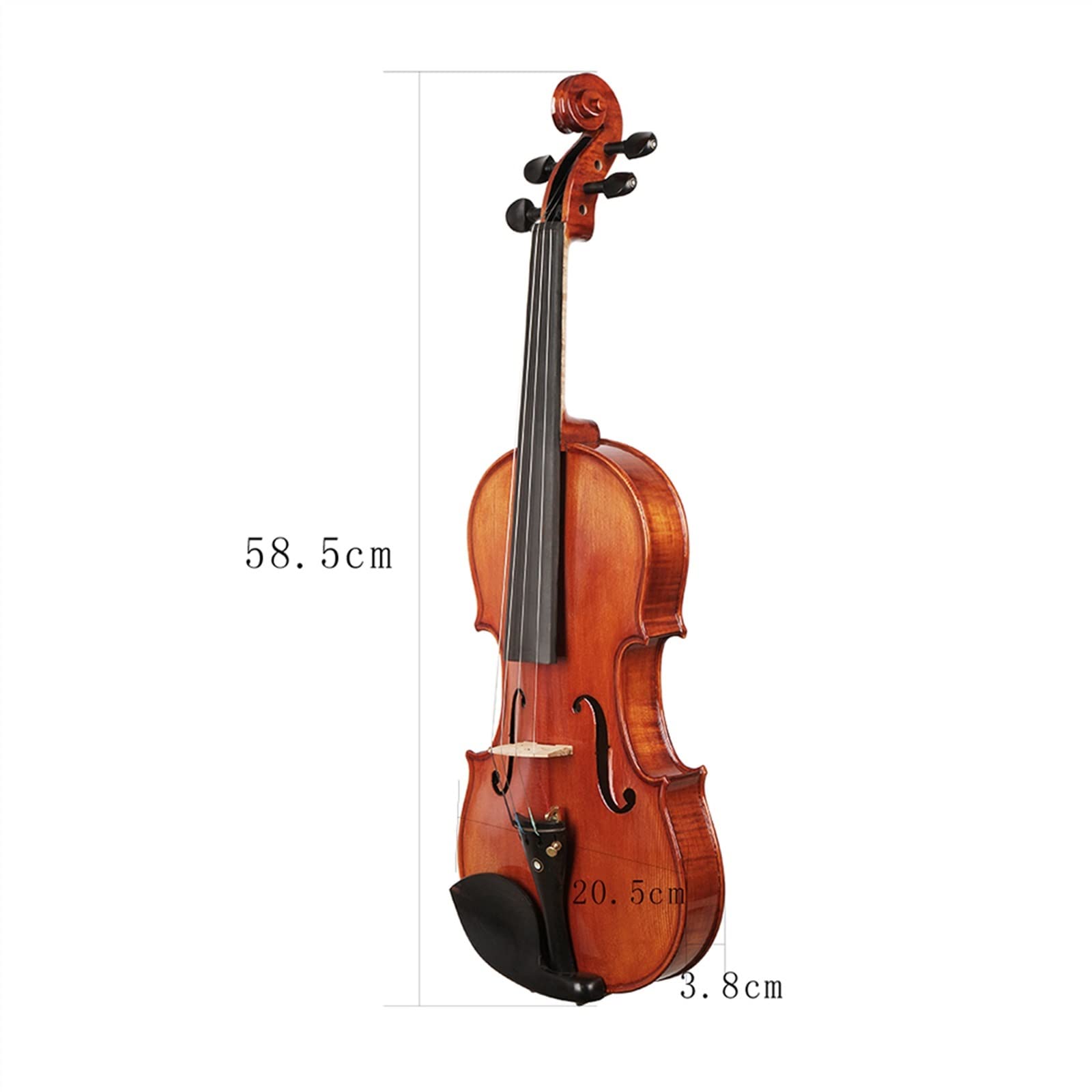 4/4 Skrzypce Instrument Muzyczny Spruce Wood Acoustic Fiddle Z Etui Bow Shoulder Rest Akcesoria Zestaw Początkujące Skrzypce