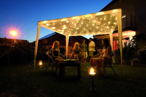 Konstsmide Christmas Lights/Outdoor or Indoor (IP44) 3 x 3 m Fairy Lights Net/96 Warm White Diodes/Black Cable Net Lights - Image 4