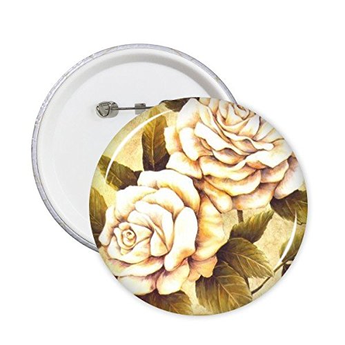 Peinture impression bouton badge fleurs réalisme, le cadeau idéal pour amateurs d'art